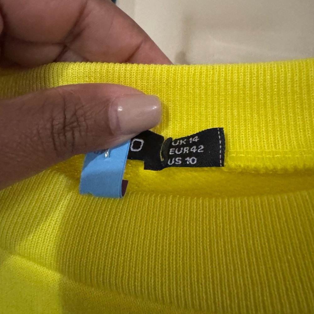 Boohoo Bright Yellow Crew Neck Sweater - Picture 2 of 5